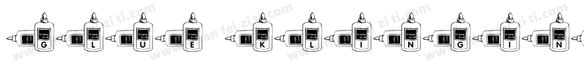 Glue Klinging Klan I字体转换